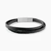 Bracelet Jourdan Cuir De Vache Noir
