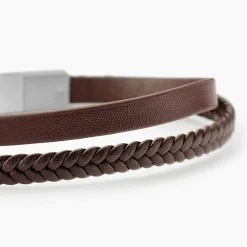 Bracelet Jourdan Cuir De Vache Marron