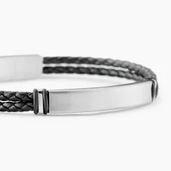 Bracelet Jourdan Cuir De Vache Noir