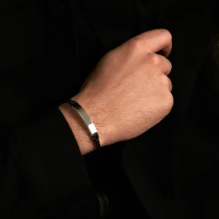 Bracelet Jourdan Cuir De Vache Noir