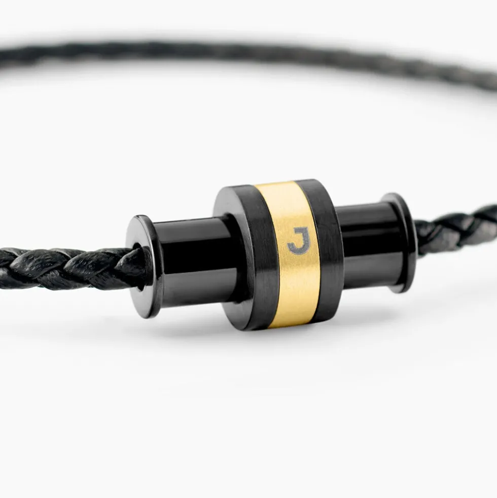Bracelet Jourdan Cuir De Vache Noir