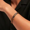 Bracelet Jourdan Damayanti Cuir Noir