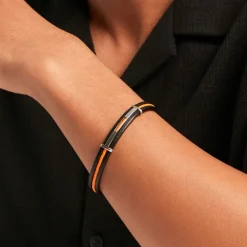 Bracelet Jourdan Damayanti Cuir Noir