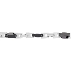 Bracelet Jourdan Homme Black Beal Acier Argente