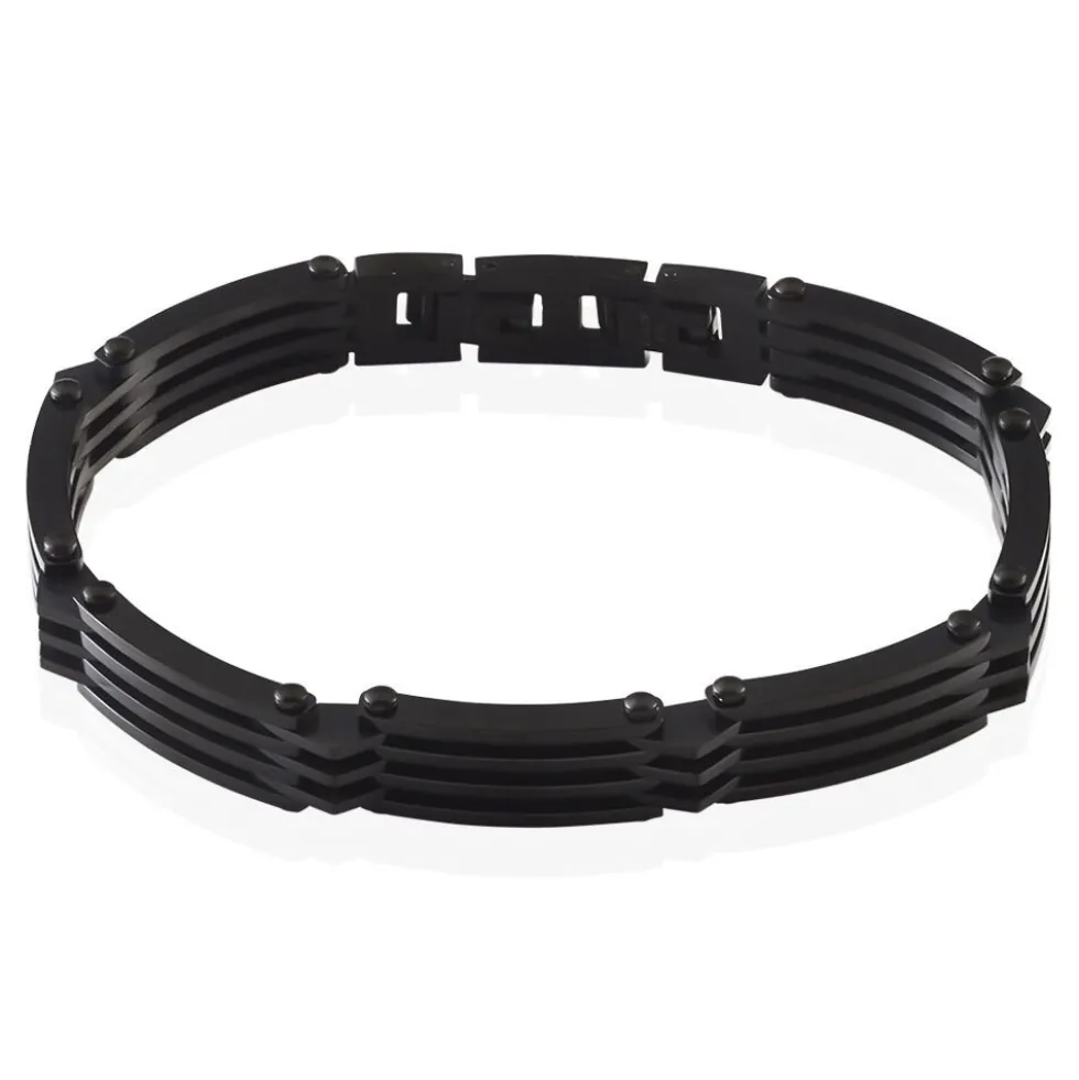 Bracelet Jourdan Homme Rio Acier Noir