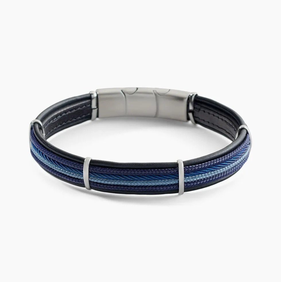 Bracelet Jourdan Marin Cuir Multicolore