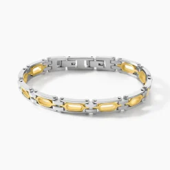Bracelet Jourdan Wild Acier Blanc Et Jaune