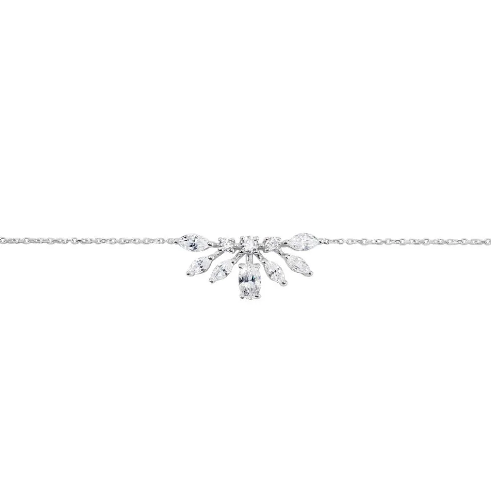 Bracelet Kaelle Or Blanc Oxyde De Zirconium