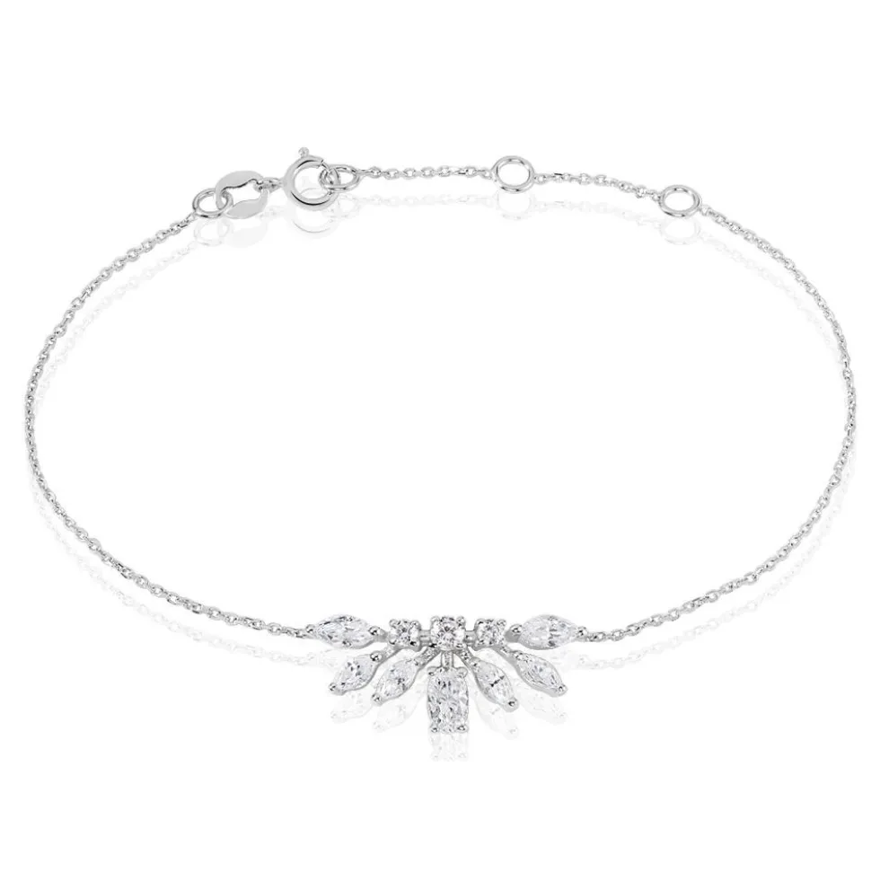Bracelet Kaelle Or Blanc Oxyde De Zirconium