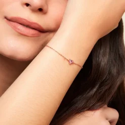 Bracelet Kelvyn Argent Rose Oxyde De Zirconium