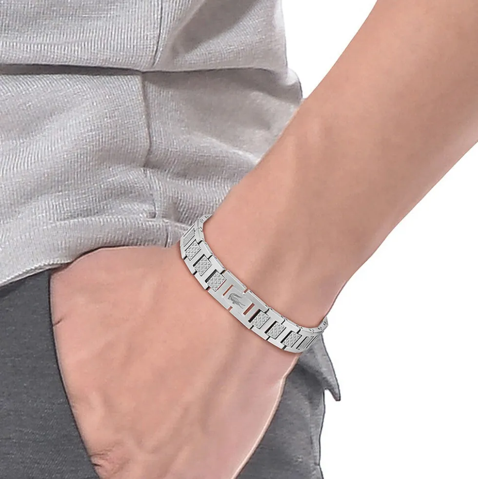 Bracelet Lacoste Metropole Acier Blanc