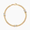 Bracelet Lamyae Plaqué Or Jaune Oxyde De Zirconium