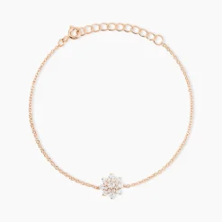 Bracelet Lorraine Argent Rose Oxyde De Zirconium