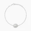 Bracelet Lumineuse Argent Blanc Oxyde De Zirconium