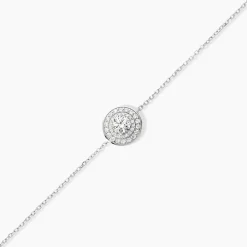 Bracelet Lumineuse Argent Blanc Oxyde De Zirconium