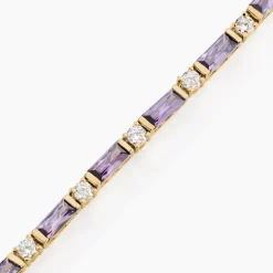 Bracelet Luteciaae Plaqué Or Jaune Oxyde De Zirconium