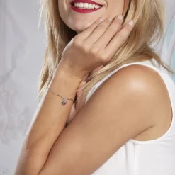 Bracelet Madlin Argent Blanc Lapis Lazuli Et Oxyde De Zirconium