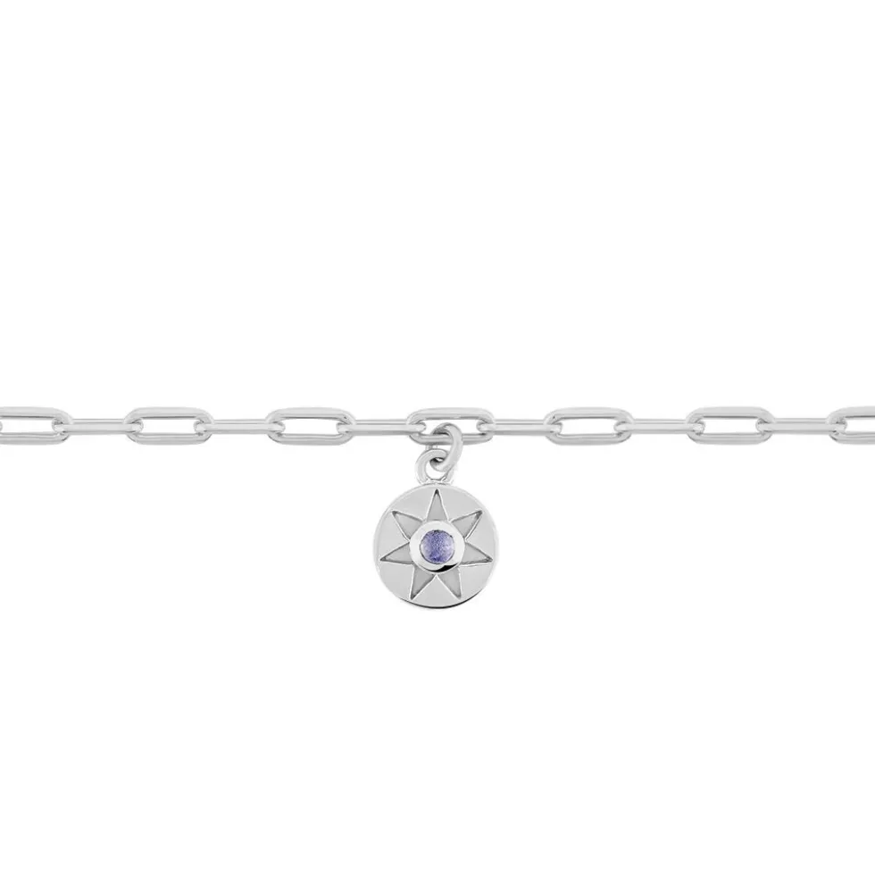 Bracelet Madlin Argent Blanc Lapis Lazuli Et Oxyde De Zirconium