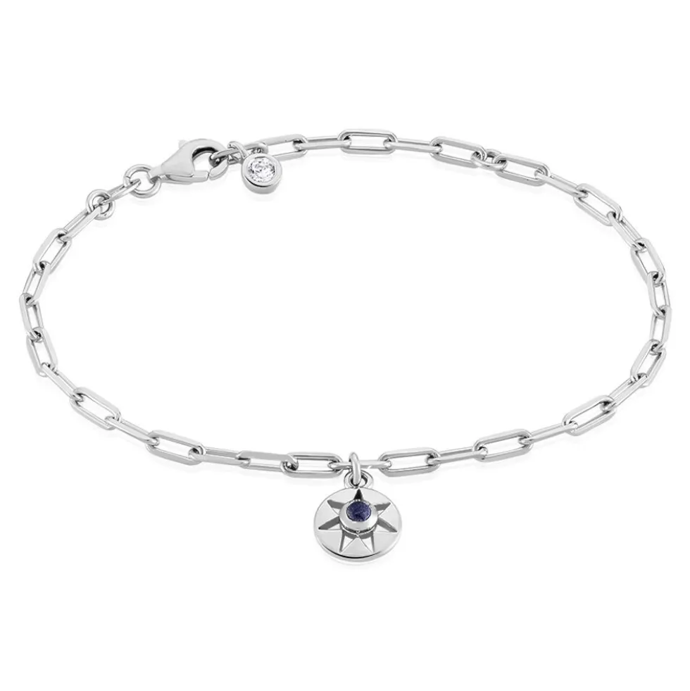 Bracelet Madlin Argent Blanc Lapis Lazuli Et Oxyde De Zirconium