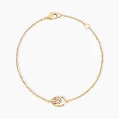 Bracelet Mahalya Plaqué Or Jaune Oxyde De Zirconium