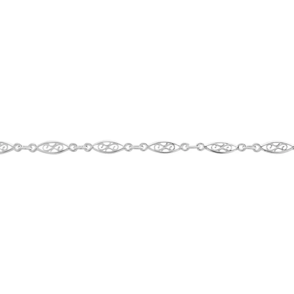 Bracelet Mahee Maille Filigrane Argent Blanc