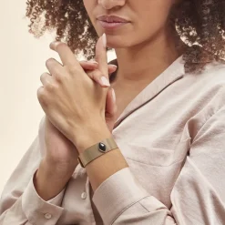 Bracelet Maille Acier Doré Ryad Agate