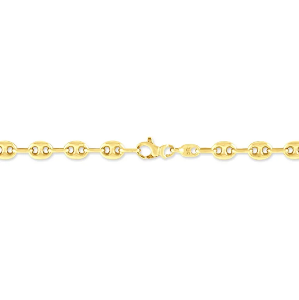 Bracelet Maille Dami Maille Grain De Cafe Or Jaune