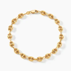 Bracelet Maille Dami Maille Grain De Café Or Jaune