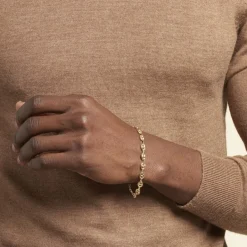 Bracelet Maille Dami Maille Grain De Café Or Jaune
