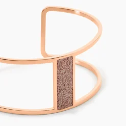 Bracelet Manchette Acier Rose Maria