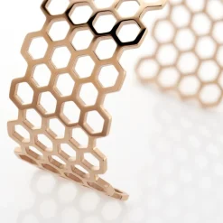 Bracelet Manchette Ouvert Acier Rose Buglose