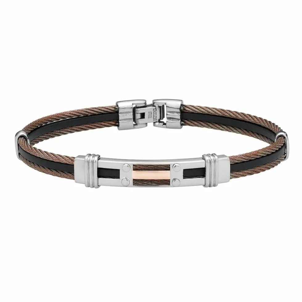 Bracelet Marie-gaelleae Or Acier Bicolore
