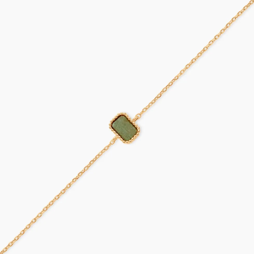 Bracelet Memory Plaqué Or Jaune Aventurine