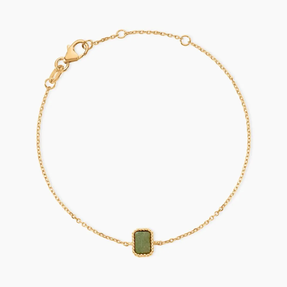 Bracelet Memory Plaqué Or Jaune Aventurine