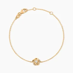 Bracelet Moisette Plaqué Or Jaune Oxyde De Zirconium