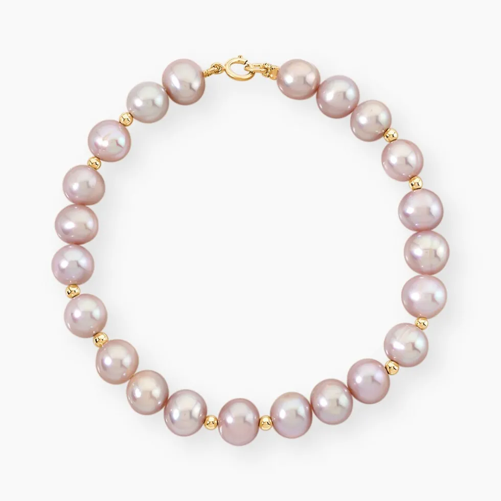 Bracelet Multicolore Or Jaune Perle De Culture