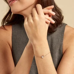 Bracelet Muse Argent Rose Nacre Oxyde De Zirconium