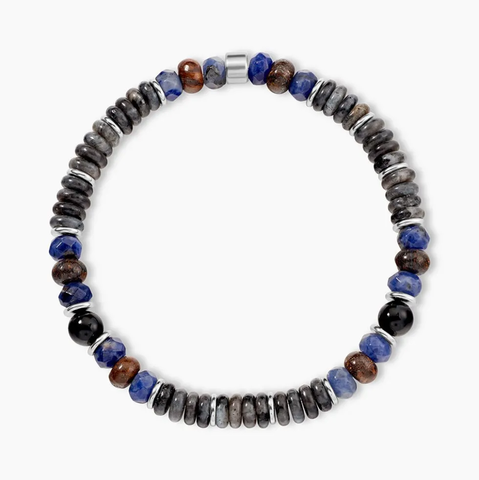 Bracelet Naturel Autres Tricolore Labradorite Sodalite Bronzite