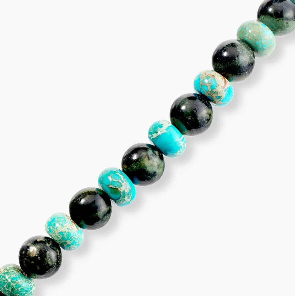 Bracelet Naturel Autres Vert Jaspe Africain