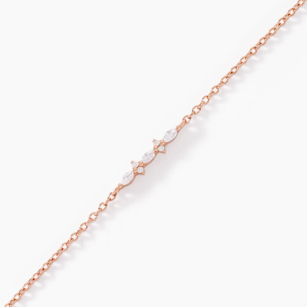 Bracelet Naura Argent Rose Oxyde De Zirconium
