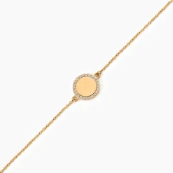 Bracelet Nehemiah Plaque Or Oxyde De Zirconium