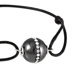 Bracelet Nina Cera Argent Blanc Strass Et Céramique