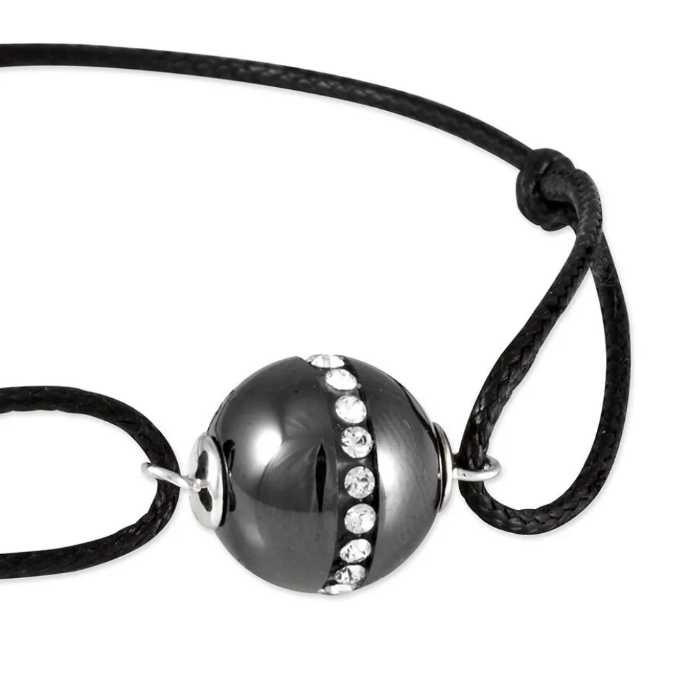 Bracelet Nina Cera Argent Blanc Strass Et Céramique