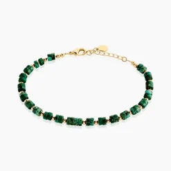 Bracelet Odalis Plaque Or Jaune Jaspe Africain