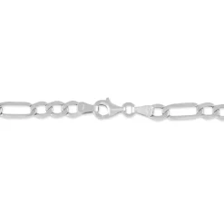 Bracelet Or Blanc Maille Alternée 1/3