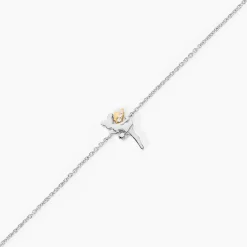 Bracelet Or Jaune Argent Blanc Oxyde De Zirconium