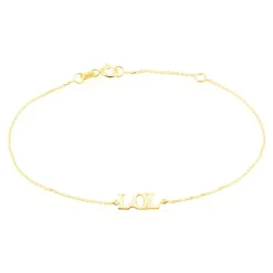 Bracelet Or Jaune Elyna Message Lol