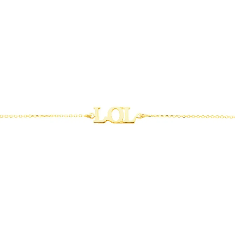 Bracelet Or Jaune Elyna Message Lol