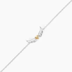 Bracelet Or Jaune et Argent Blanc Oxyde De Zirconium