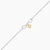 Bracelet Or Jaune et Argent Blanc Oxyde De Zirconium
